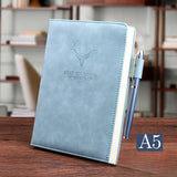 A5 Notebook Student Planning Efficiency Book Business Office Work Conference Notepad 360 Pages 100GSM Font Leather Cover