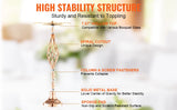 VEVOR Tall Crystal Wedding Flower Stand Metal Wedding Centerpiece Vase Gold Flower Holders Floral Display Rack for Wedding