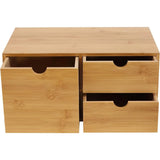 Desktop Drawers, Bamboo Desk Organizer Drawer, Tabletop Storage Organization Box, Recess Handles, Flat Top for Office Home