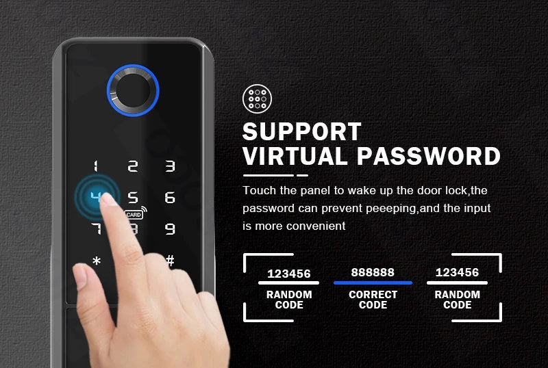 IP66 Waterproof Tuya Wifi Fingerprint Smart Door Lock Outdoor Gate TTLock Bluetooth Password Card Electronic Rim Lock For Home
