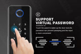 IP66 Waterproof Tuya Wifi Fingerprint Smart Door Lock Outdoor Gate TTLock Bluetooth Password Card Electronic Rim Lock For Home