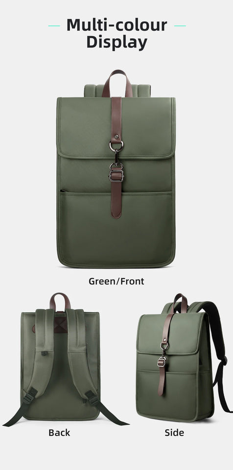 HK Men's Fashion 15.6" Laptop Backpack Waterproof Work Backpacks Teenage Student Charging Travel Shoulder Bag Women's Backpack