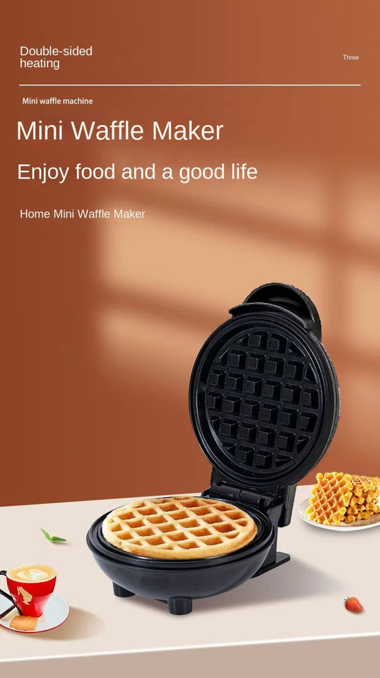 Fully Automatic Multifunctional Mini Waffle Maker, Home Quick Breakfast Machine, Sandwich Cake Baking Tray, And Pancake Maker