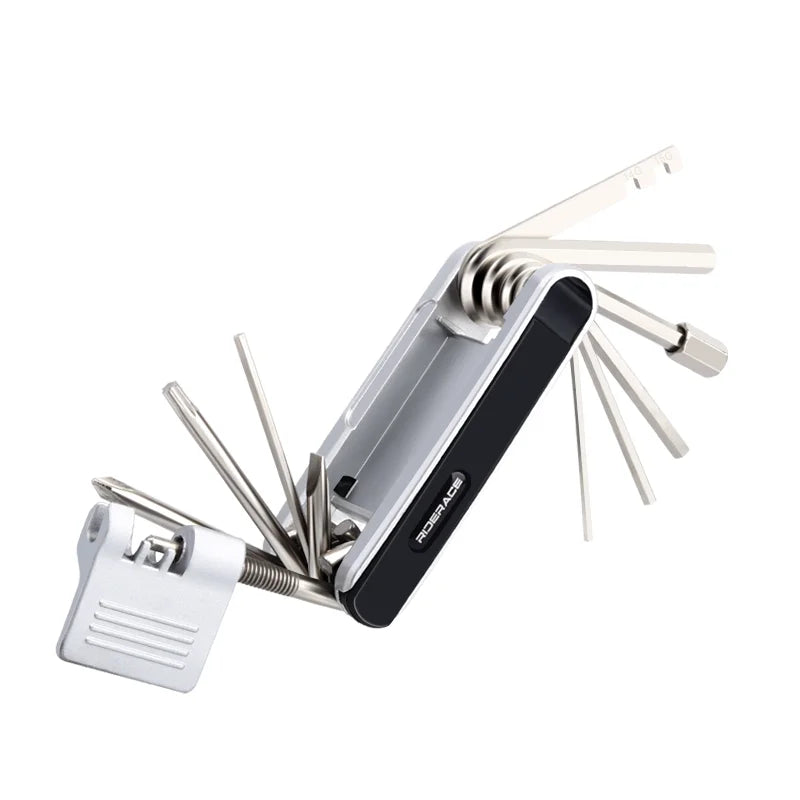 13 In 1 Bicycle Multi Tools Chain Splitter Cutter Hex Spoke Wrench Screwdriver Tyre Lever Tool Kit Portable Bike Repair Tools