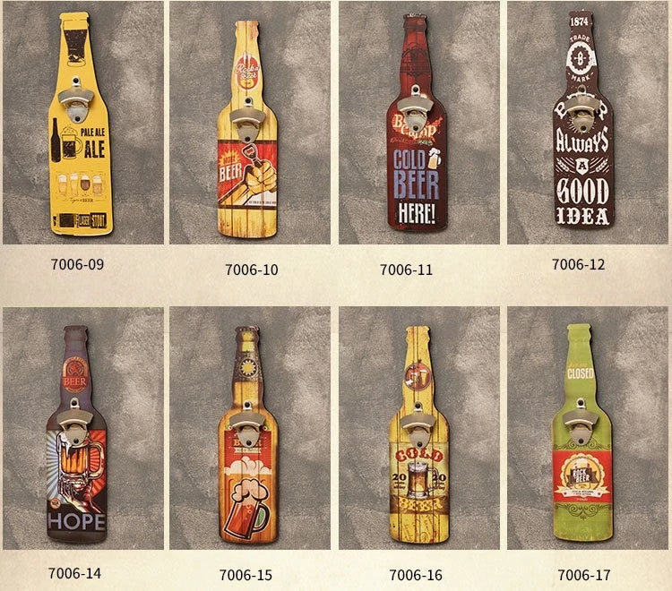 Bottle Opener Restaurant Wall Creative Decoration Item Bar Restaurant Barbecue Shop Hanging Piece Unique Bottle Opener