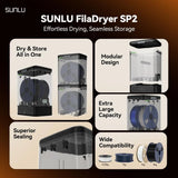 SUNLU Official FilaDryer SP2, 2-in-1 Filament Dryer Combine with Storage Box, Compatible with spool size 1kg×2 or 2kg×1 or 3kg×1
