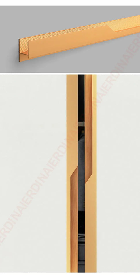 NAIERDI Black Lightning Long Furniture Handles 600-1800mm Aluminum Alloy Cabinet Handles Cupboard Door Handles Door Hardware