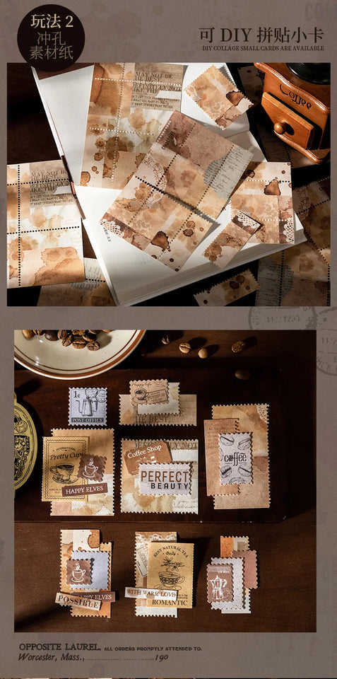 125piece Scrapbook Paper Coffee Business Planner Kit Professional Coffee Shop Worksheets Log Sheets Notebooks Memo Collage