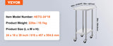 VEVOR Stainless Steel Work Prep Table with 4 Wheels 3 Adjustable Height Levels Heavy Duty Food Prep Worktable for Hotel Home