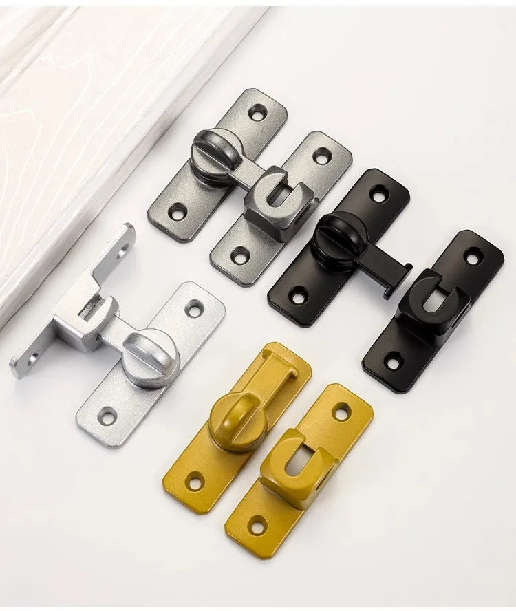 1pc Security Door Lock Handle Commercial Residential Grade Anti-Pick Lock with Adjustable 90°/180° Slide Indoor Outdoor Use