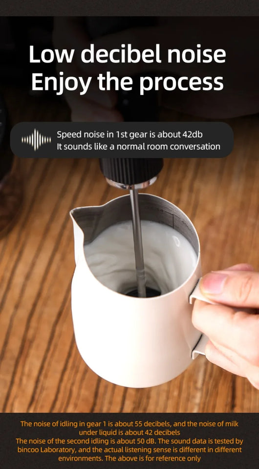 2025 New Milk Foamer Bincoo Coffee Frother Rechargeable Handheld Coffee Milk Electric Handle Blender Egg Beater Espresso Tool