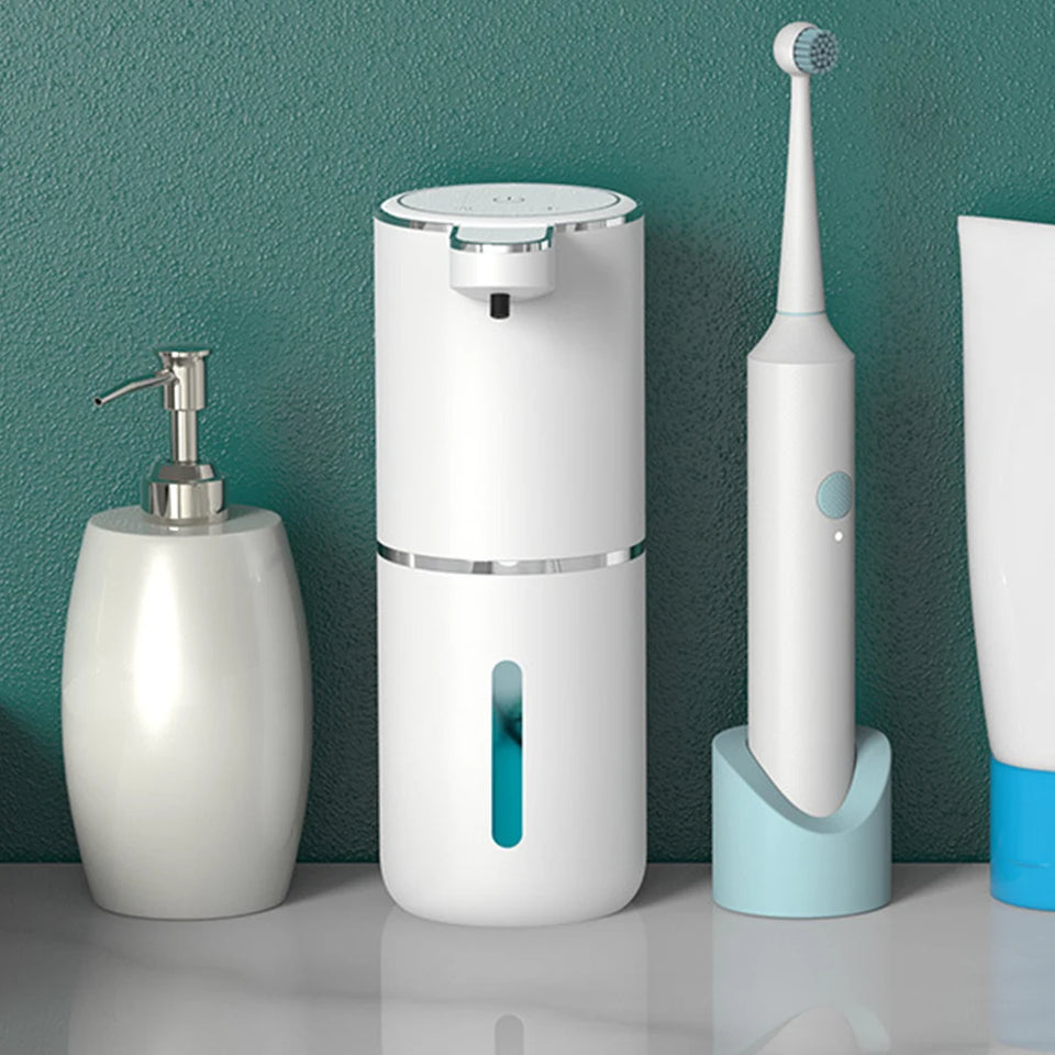 380ML Touchless Foam Soap Dispenser with Adjustable Foam Levels and Long Lasting Battery for Kitchen and Bathroom Use
