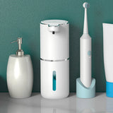 380ML Touchless Foam Soap Dispenser with Adjustable Foam Levels and Long Lasting Battery for Kitchen and Bathroom Use