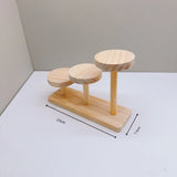 Wooden Ladder Shelf Multi Round Display Stand Storage Rack Solid Versatile Wood Jewelry Display Stand Cosmetics Doll Storage Rac