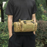 Outdoor Hiking Waist Bag 600D Waterproof Oxford Climbing Shoulder Bags Fishing Camping Hiking Pouch Chest Bag