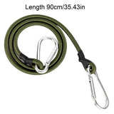 Outdoor Heavy Duty Bungee Cord Elastic Tie Strap String Carabiner Hooks Kayak Cycling Luggage Packing Ropes Camping Accessories