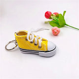 3D Canvas Sneaker Tennis Shoe Keychain Blue Pink Black White Sports Shoes Keyring Bag Ornaments Car Trinket Keyring Accessories