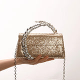 Luxury Diamond Evening Bag Clutch Satin Women Designer Handbags Crystal Silk Shoulder Crossbody Bags for Women Wedding Box Bag
