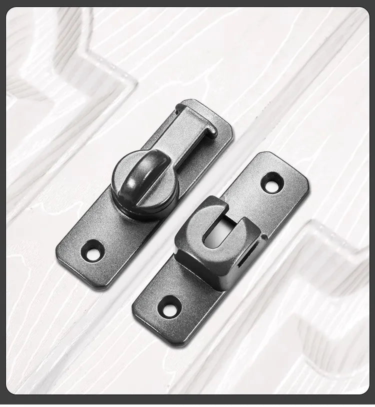 1pc Security Door Lock Handle Commercial Residential Grade Anti-Pick Lock with Adjustable 90°/180° Slide Indoor Outdoor Use