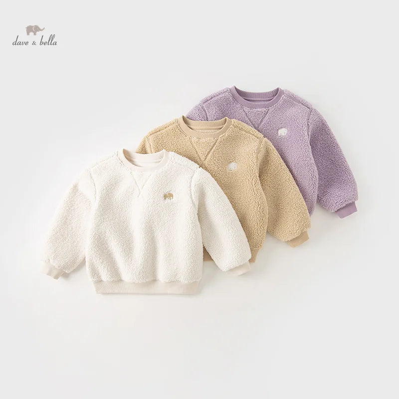 Dave Bella 2023 New Autumn Winter Girls Boys Baby Children Top Sweatshirt Casual Fashion Pullover Gentle Outdoor Party DB4237447