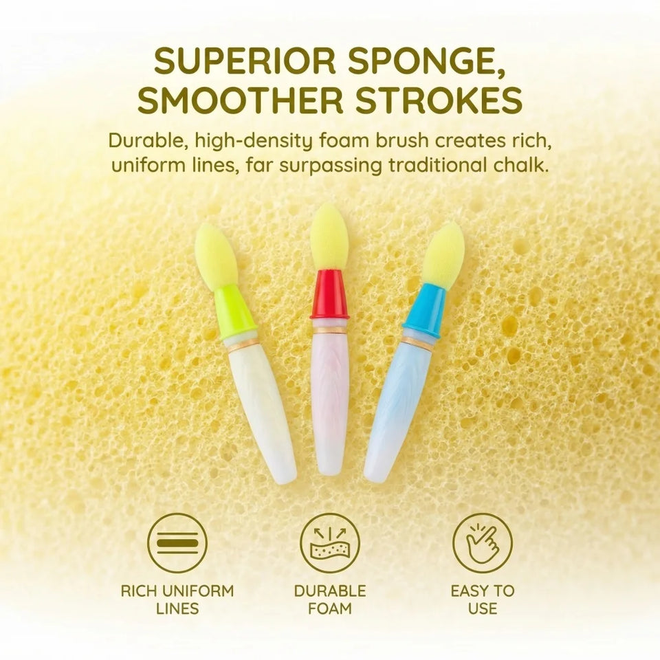 3Pcs Soft Sponge Paint Brushes, Round Applicators for Acrylic Watercolor Oil, DIY Art Supplies for Beginners