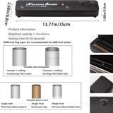Small Automatic Vacuum Sealing Machine Food Saver Compact Fully Automatic Plastic Sealing for Cooked Food and Food Preservation