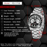 2026 New PAGANI DESIGN Panda Men's Watches Luxury Quartz Chronograph Waterproof AR Sapphire Mirror Sports Watch For Men Luminous