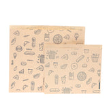 50Pcs Greaseproof Paper Bag, Kraft Paper Bag Food Wrapping Bag Disposable Packaging Baking Paper Plate Mat Kitchen Accessories