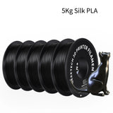 GEEETECH 5 rolls 3D Silk PLA Filament 1Kg/roll 1.75mm Spool Wire For 3D Printer Material,Safety, Vacuum packaging, special color