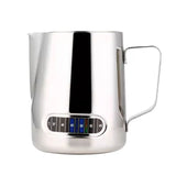 350/600ml Stainless Steel Coffee Latte Art Cylinder with Temperature Sticker Latte Art Cup Milk Frother Milk Cylinder 20oz