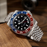 Watchdives WD16760 V2 GMT Watch NH34 Automatic Movement Sapphire Luminous Watches Stainless Steel 300m Waterproof Wristwatch
