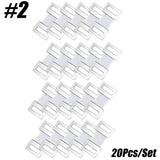 10/20/30Pcs Replacement Elastic Bandage Wrap Stretch Metal Clips Fixation Clamps Hooks First Aid Kit for Sport White/Coffee