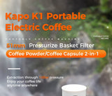 IKAPE Portable Coffee Machine Fit Capsules Ground Coffee Handheld Coffee Maker Manually For Camping Hiking No Heating Function