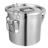 12L Stainless Steel Cereal Container Metal Kitchen Rice Oil Storage Bucket Airtight Durable Corrosion Resistant for Flour Cereal