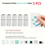 Mini Portable Printer,Thermal Label Maker Printer,For Wireless Bluetooth Photo Memo Stickers Inkless Suitable For Home, Office