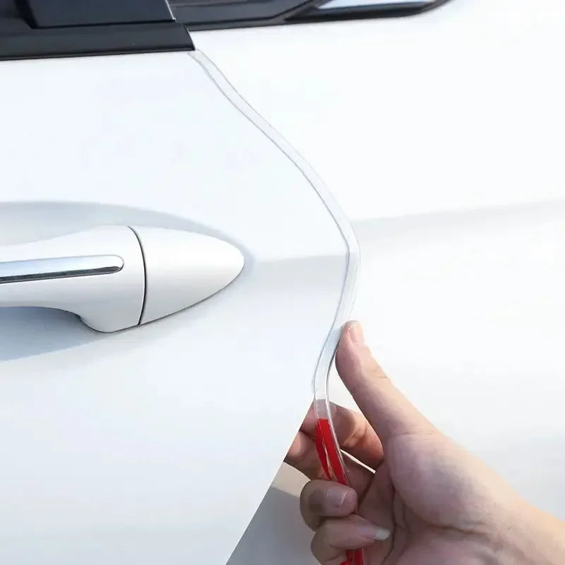 5M Car Door Edge Sealing Strip Transparent PVC Scratch Protector Strip Anti-collision Stickers Door Anti-scratch Car Accessories