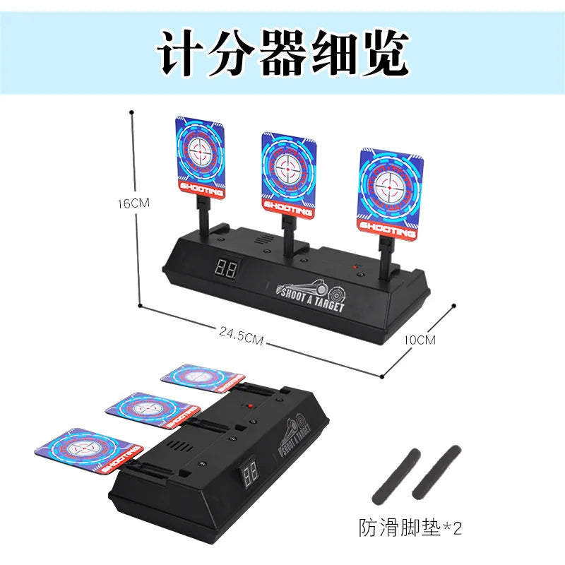 Electronic Scoring Target Moving Shooting Training Electric Soft-bullet Gun Toy Target Battle Practice Target Automatic Reset