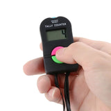 Digital Hand Tally Counter with Lanyard, Electronic Manual Clicker, Add Subtract, Model for Running