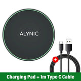 Fast Wireless Charger Pad Stand for iPhone 16 15 14 Samsung Xiaomi Earphone Phone Chargers Induction Wireless Charging Station