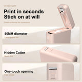 Label Maker Machine with Tape Portable Printer Mini Thermal Printers Self-adhesive Sticker for School Home Office Organization