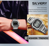 SANDA 2162 Men's Electronic Digital Watch Countdown LED Electronic Night Light Sports Waterproof Men's Electronic Watch
