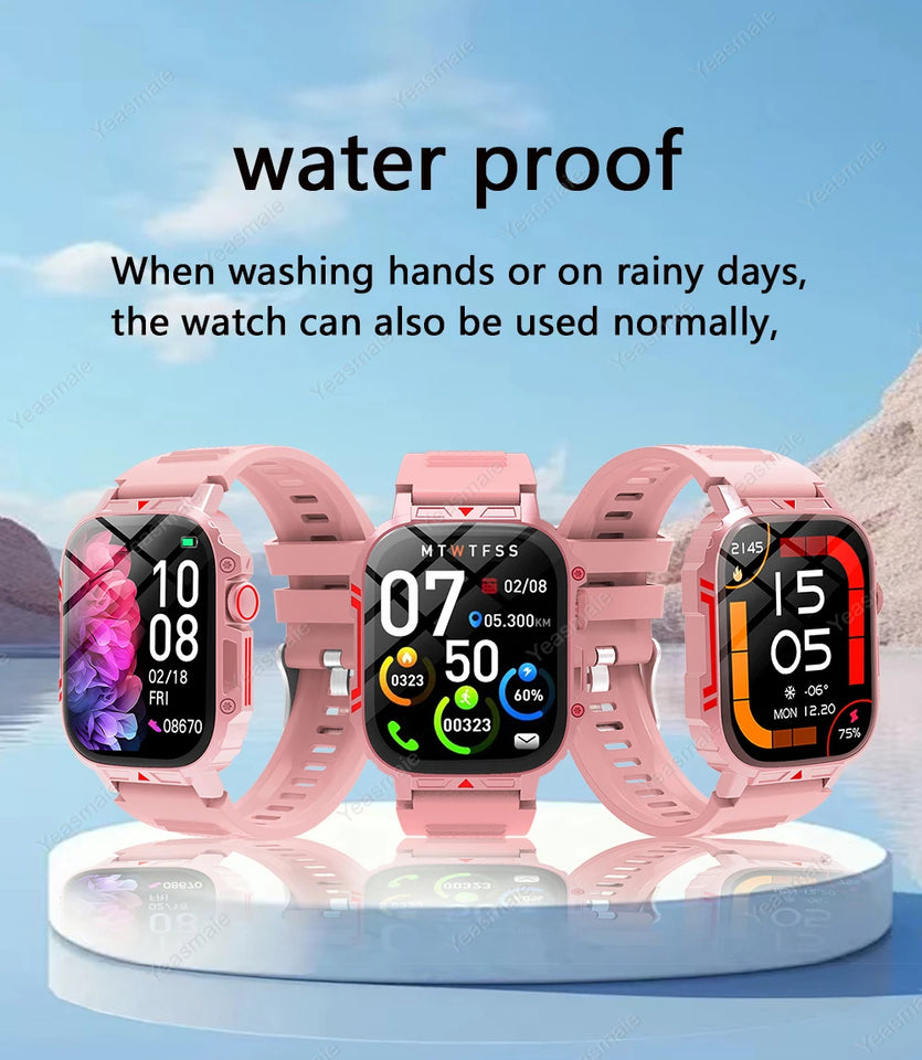 New Outdoor Smartwatch Men Women Bluetooth Call Heart Rate Health Monitor Military Watches GPS track Sports Fitness Smart Watch