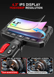 Two-Way Articulating Borescope Camera with Light: 3.9mm/6mm Industrial Endoscope Inspection Camera with Automotive Inspection