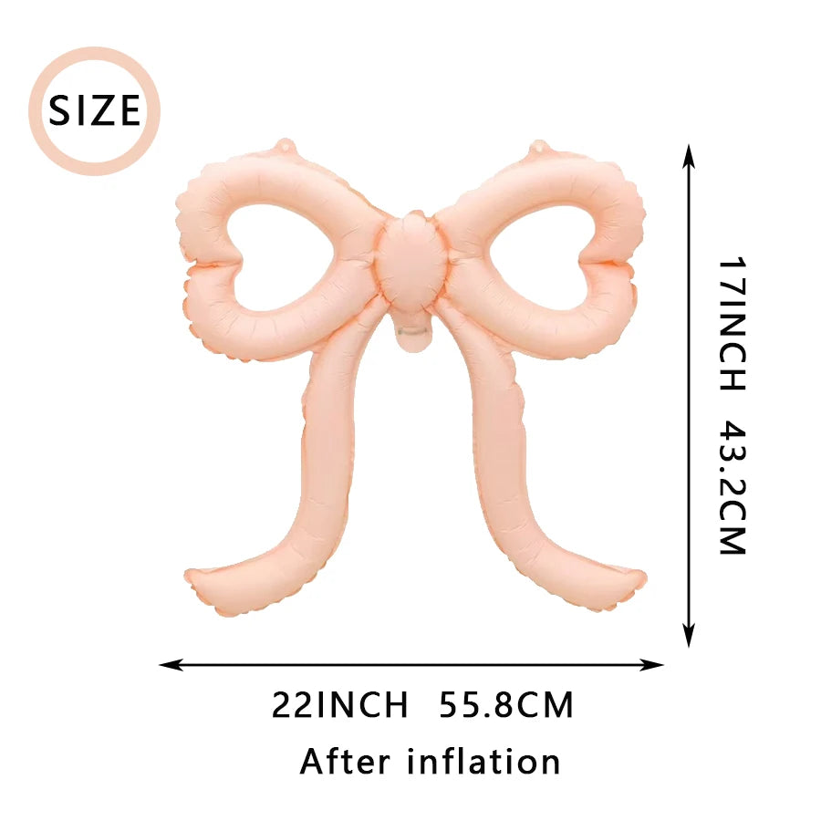 4PCS 22 inch love bow balloon set decoration theme party birthday party scene layout coffee dessert shop decoration