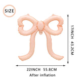 4PCS 22 inch love bow balloon set decoration theme party birthday party scene layout coffee dessert shop decoration
