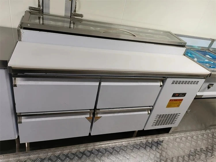 Customized Factory Price Mobile Street Food Truck Fully Equipment Food Trailer Square Hamburgers Pizza Bbq Fast Food Trailer For