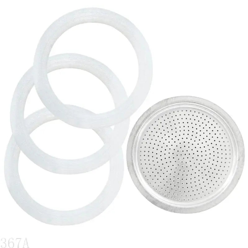 367A Efficient Coffee Maker Replacement Set With Gaskets Seals And Aluminium Filter