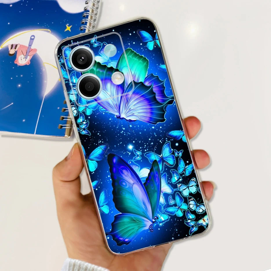 For Xiaomi Redmi Note 13 4G Case Cute Cat Butterfly Cover Soft Silicone Phone Case For Redmi Note 13 Pro Plus Note13 Full Bumper