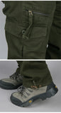 Camping Hiking Pants Men Cargo   Cotton Overalls Straight  Trousers Multi-Pocket Baggy  Slacks Pants