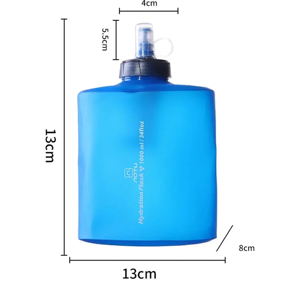 1000/2000ML Ultralight Foldable Water Bag Water Bottle Outdoor Sport Camping Running Hiking Bicycle TPU Soft Flask Water Bag New
